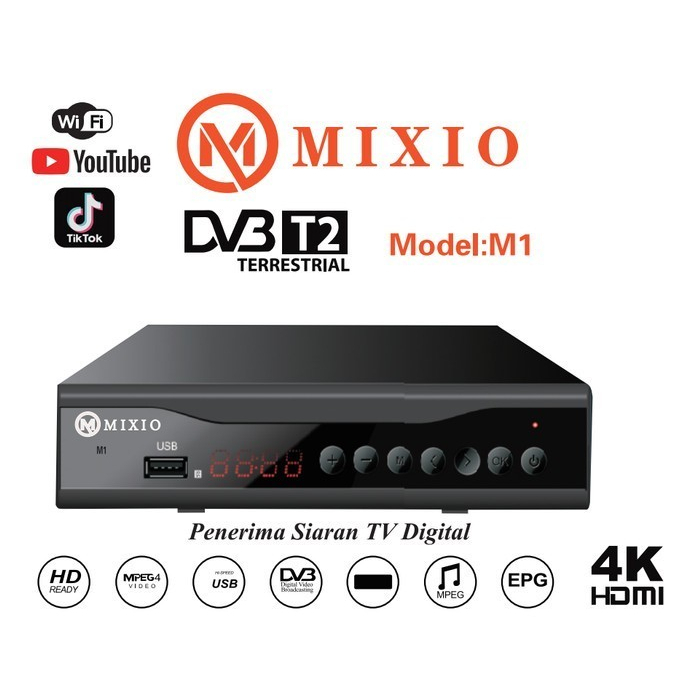 [MIXIO] SET TOP BOX DIGITAL DVB T2 WIFI STB Antena SUPER HD + wifi +HDMI - STB HDTV-C8