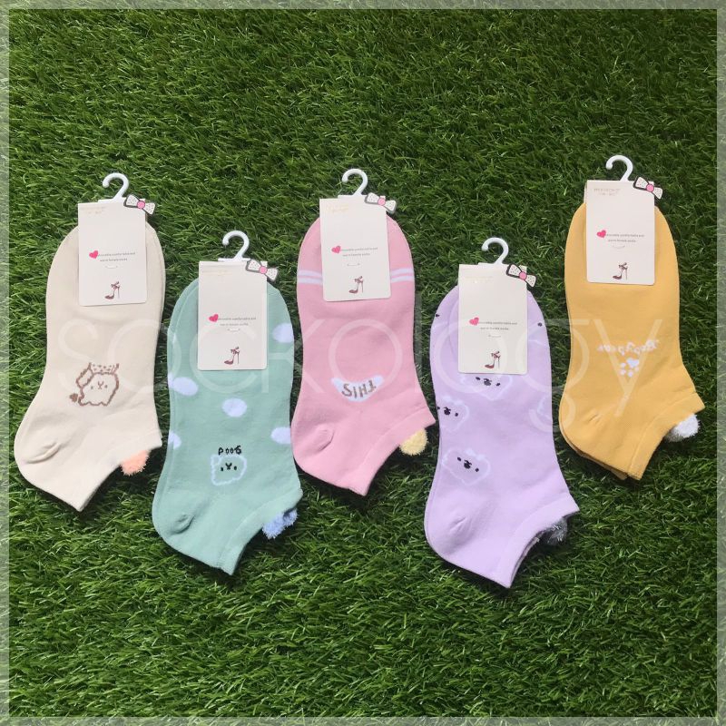 (min 3pcs @6000) Kaos kaki mata kaki fashion 3D (kuping) wanita remaja dewasa