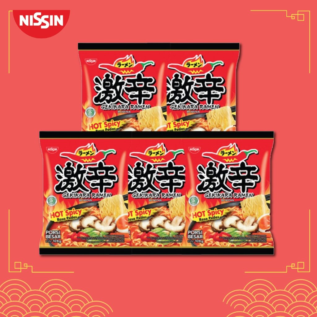 

Nissin Gekikara Regular Hot Spicy 109gr - 5 pcs