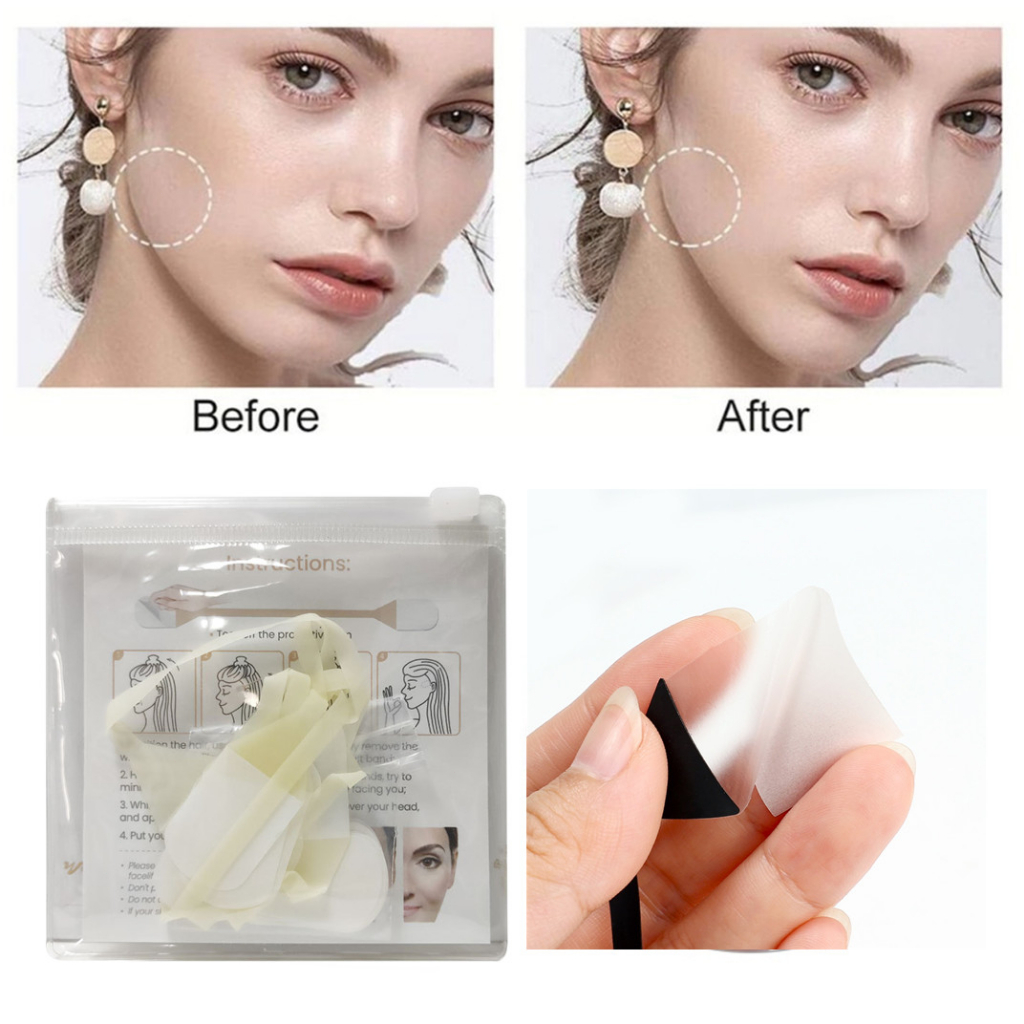 Stiker Wajah Anti Kerut/Sticker Garis Wajah Untuk Wajah Mata dan Leher - Instant Face Lift Tape (Beauty,Make-up)Perban Transparan Tak Terlihat [ini 20pcs]