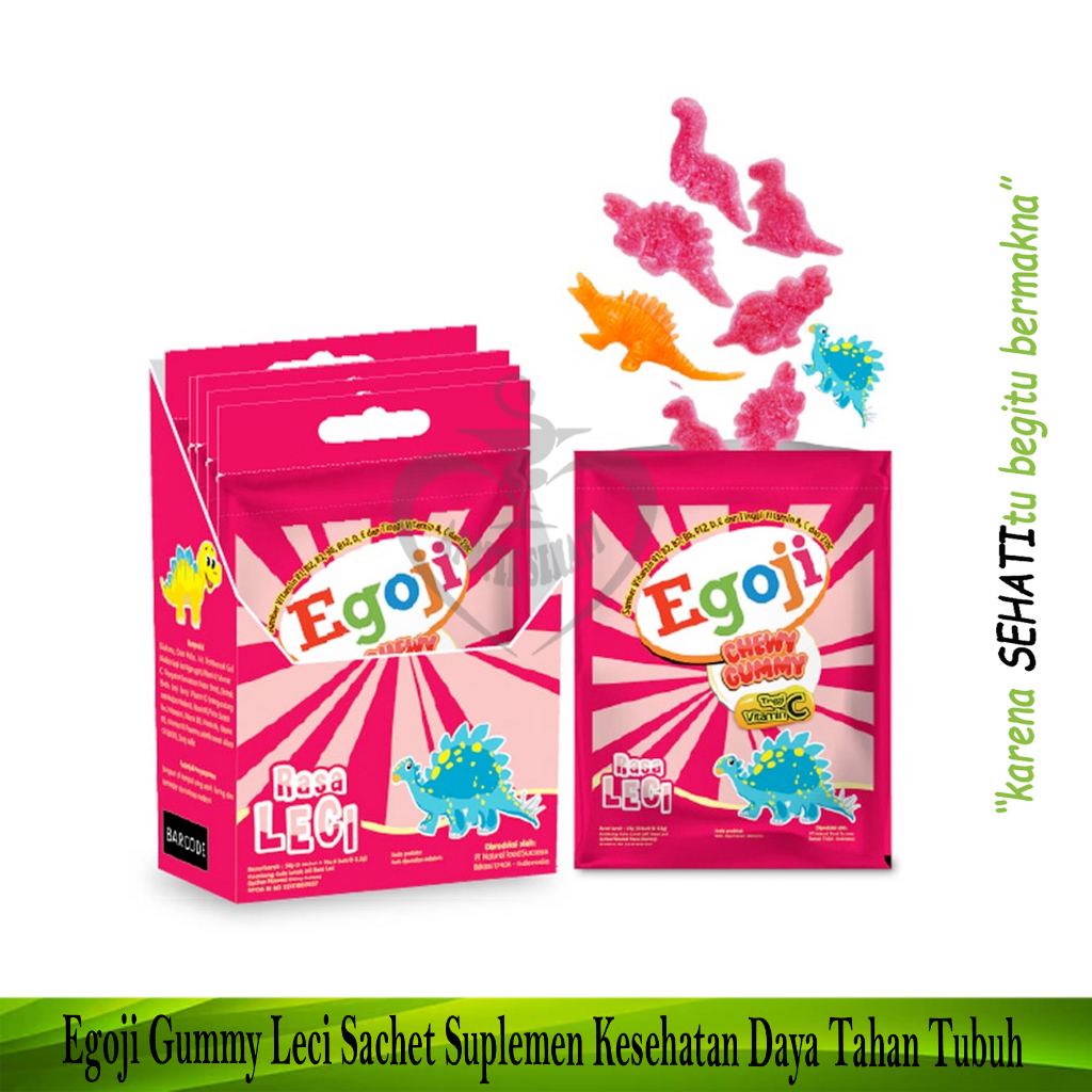 Egoji Dino Gummy Permen Vitamin A B Komplek C D E Zink