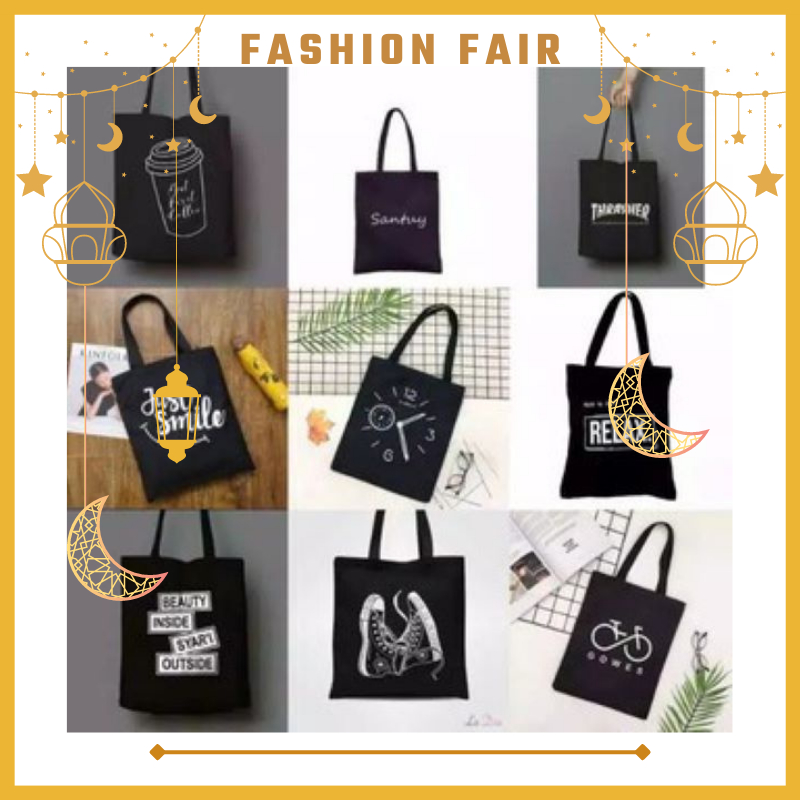 [LOKAL] FASHION FAIR - Totebag (PAKAI RESLETING) Tote bag GAMBAR UNIK kpop murah wanita custom motif