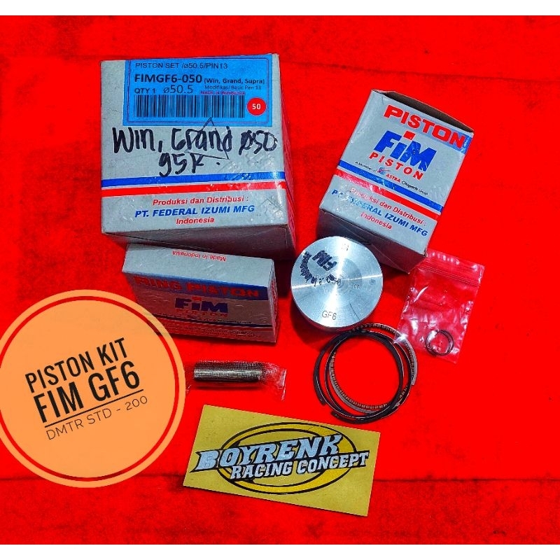 PISTON KIT GRAND,SUPRA X,WIN FIM OVZ STD -200 FIM GF6 BOYRENKRACING