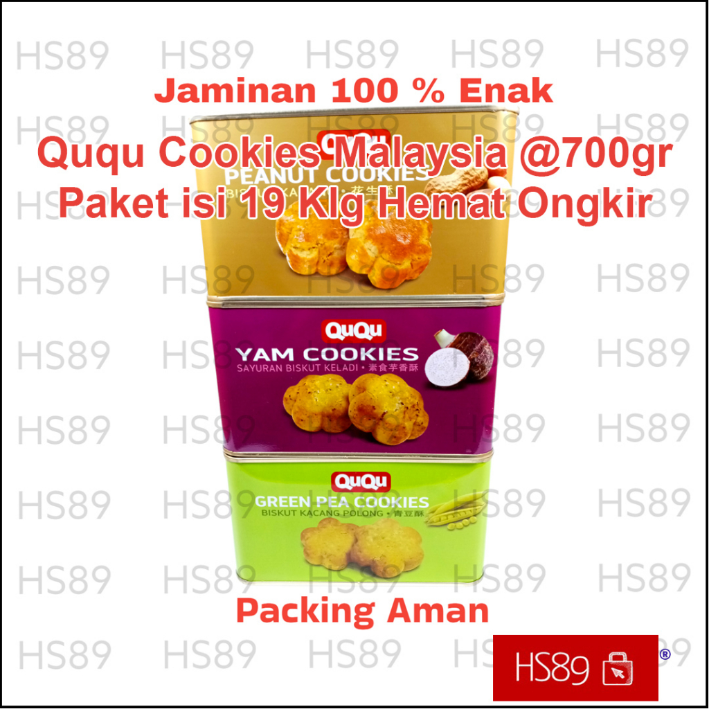 

Ququ Yam Cookies Green Pea Cookies Peanut Cookies isi 19klg @700gr Yam cookies biskuit keladi kaleng