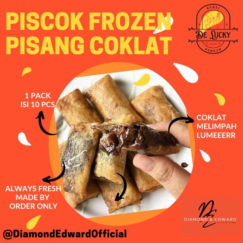DE ♡ PISCOK FROZEN PISANG COKELAT 1 PACK ISI 10 COKELAT FULL MELIMPAH LUMER