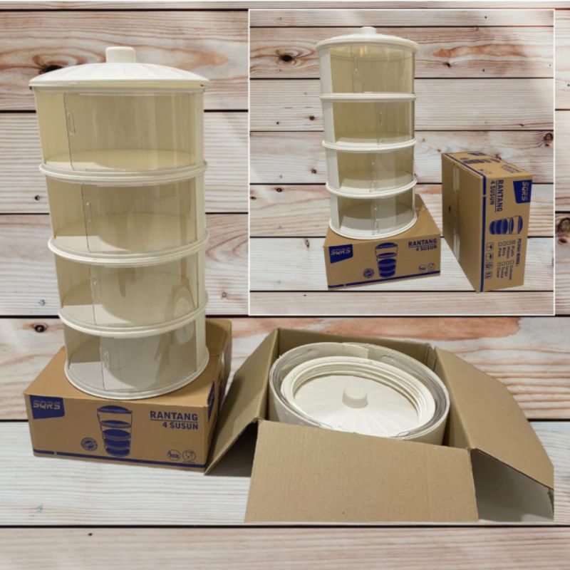 XT067 TUDUNG SAJI 4 WARNA SUSUN RAK TUDUNG SAJI TEMPAT SIMPAN MAKANAN kekinian