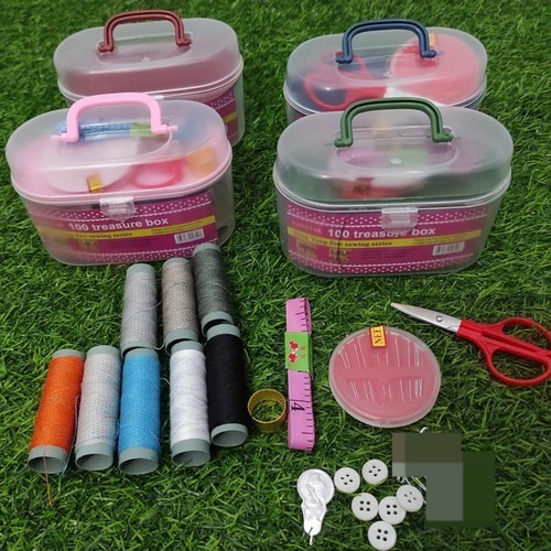 [200gr] LT- BOX #120 Set Alat jahit set peralatan BENANG JARUM lengkap Sewing box