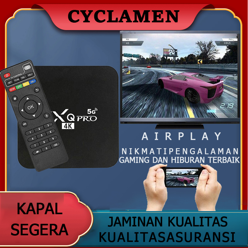 Smart Android TV Box MXQ Pro 4k 5g Ultra HD Set Top Box Pointer Keyboard Selamanya Untuk Semua Merk 