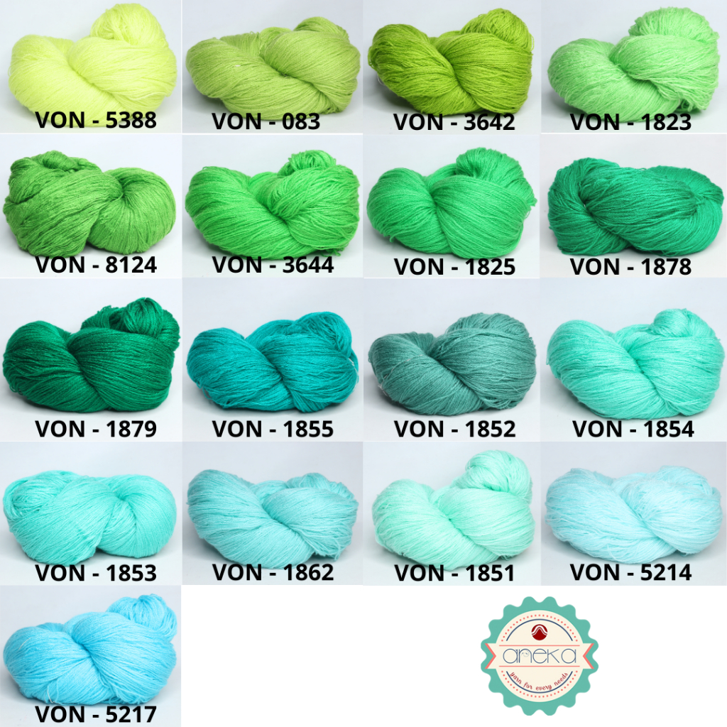 KATALOG - Benang Rajut Wool / Wol / Siet Yarn 200 gram VONEL (BENTUK HANK, TIDAK DIGULUNG) PART 3