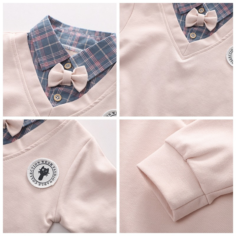 Setelan baju anak laki-laki keren MOTIF CAT CREAM &amp; GREY usia 6 bulan - 5 tahun pakaian baby ala korea-ananakstore