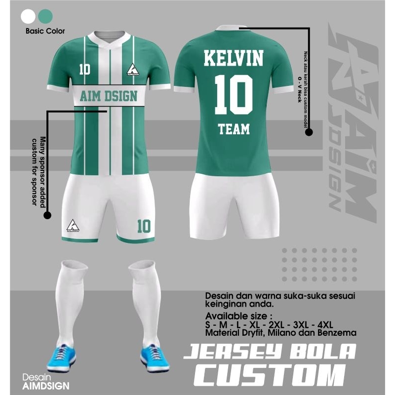 custom baju kaos Jersey printing free bebas desain