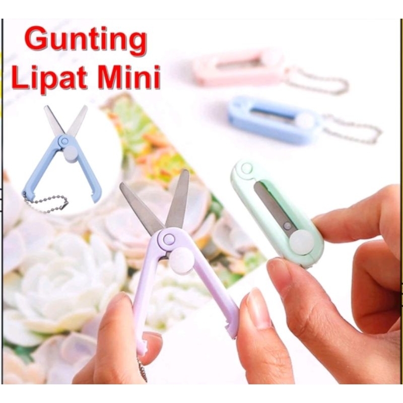 

Gunting Lipat Mini Lucu Gantungan Kunci Serbaguna Multifungsi Gunting Kecil Super Mini Cute Portable Scissors Stainless Steel Pastel Color Retractable Mini Folding Scissors