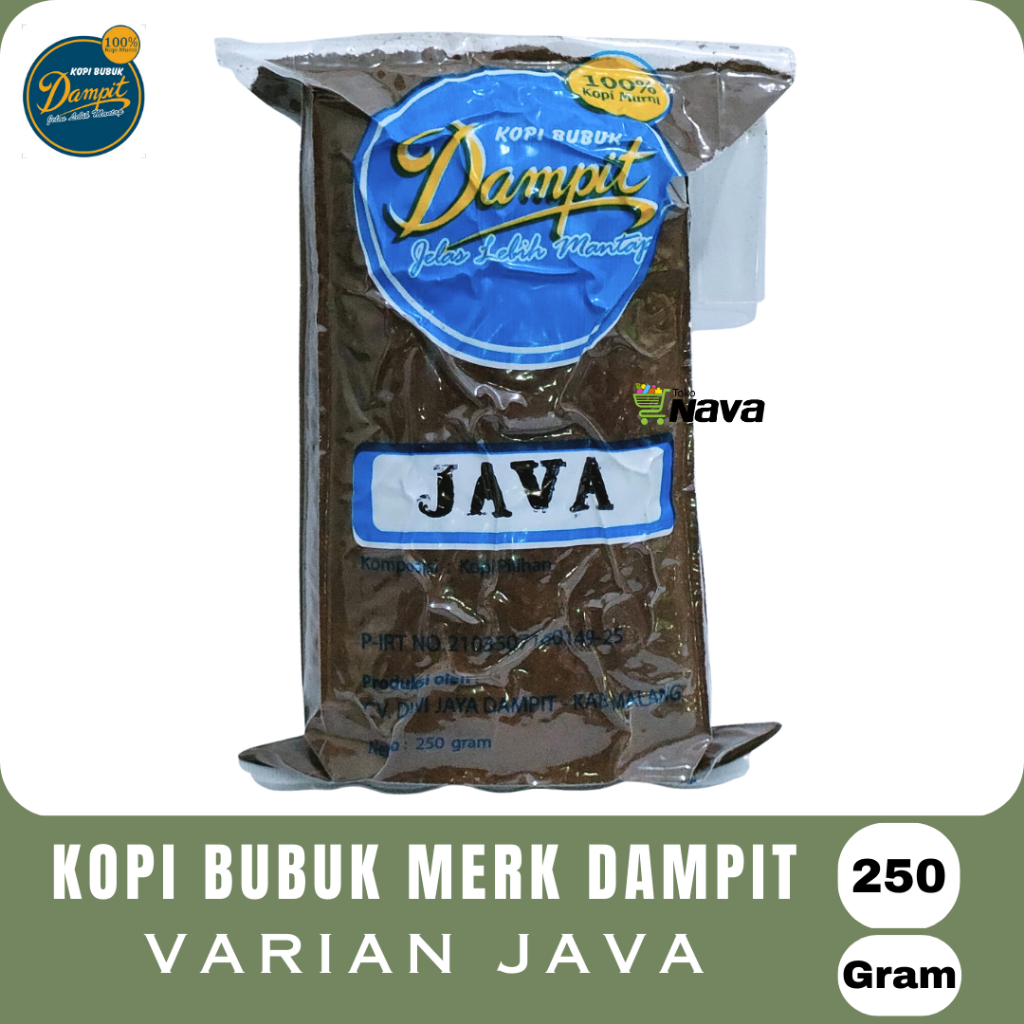 

KOPI BUBUK MERK DAMPIT VARIAN JAVA 250 G / KOPI DAMPIT / ROBUSTA DAMPIT JAVA