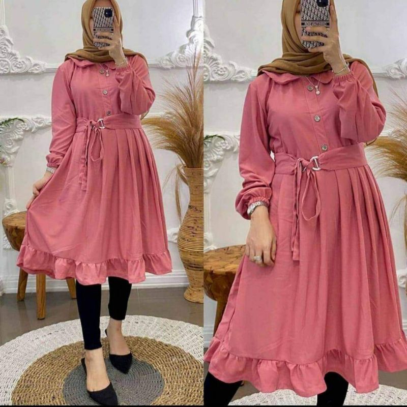 TUNIK VOXY / tunik / dress / plisket / fashion wanita