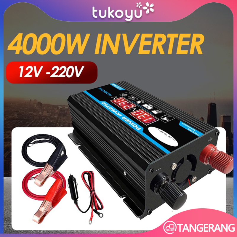 Power Inverter DC 12V to AC 220V/Car Power Inverter 4000 Watt/Inverter Daya