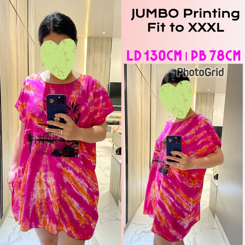 BAJU BALI JUMBO Tie Dye Neci XXXL TD/B Printing