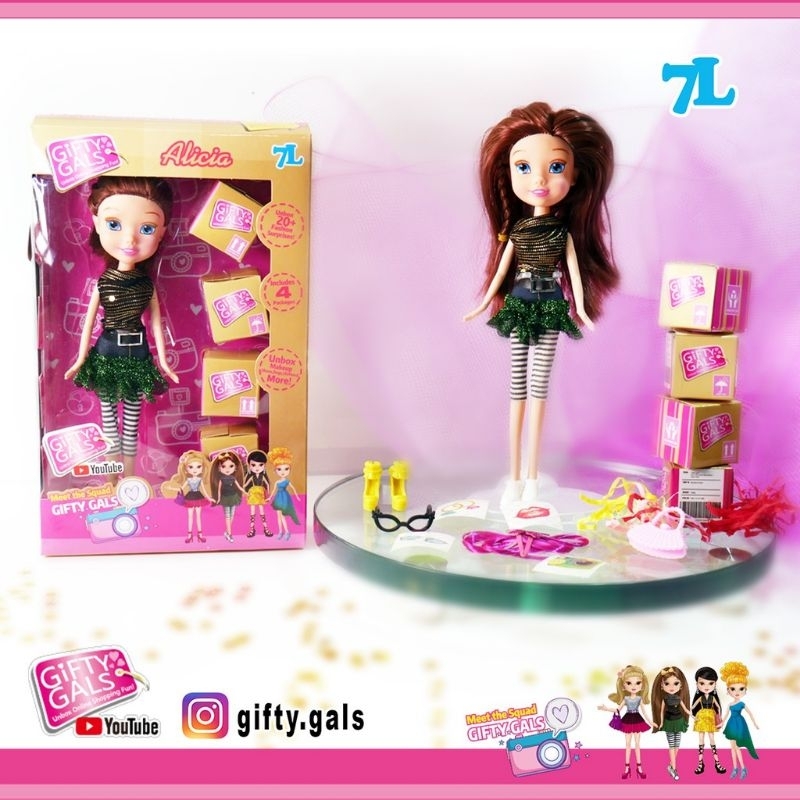 GIFTY GALS MEET THE SQUAD BONEKA  BARBIE 7L VIRAL KEMASAN BOX  MAINAN KELUARGA EDUKASI