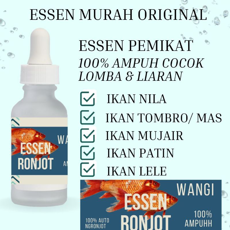 Essen Ronjot 20 ml Essen pemikat ikan super wangi amis cocok untuk segala ikan, lomba maupun liaran