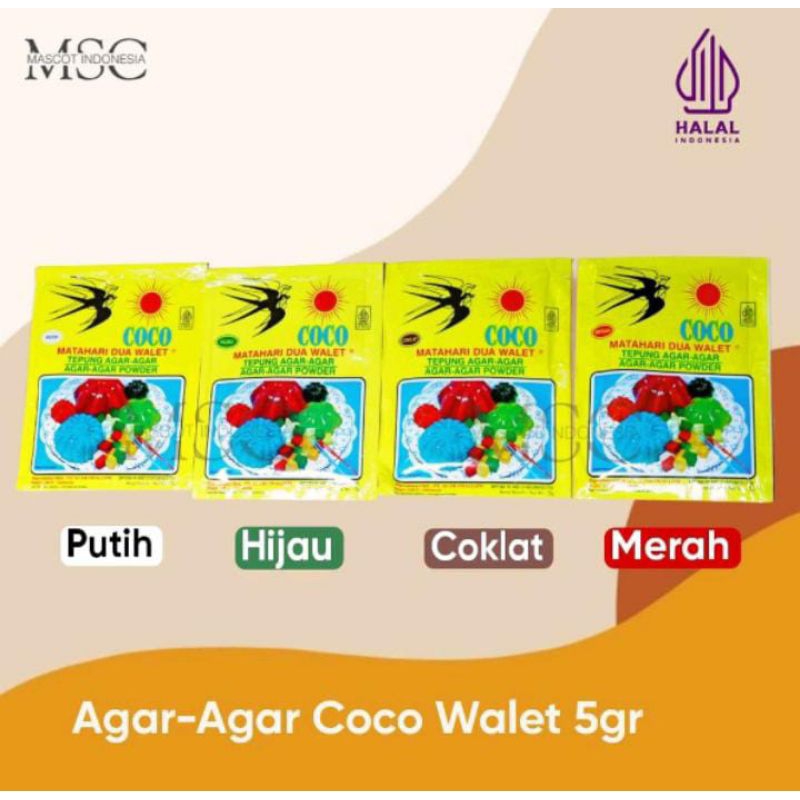 

Agar Swalow | Agar Agar Bubuk | Agar Agar Puding Coco matahari dua walet 5gr