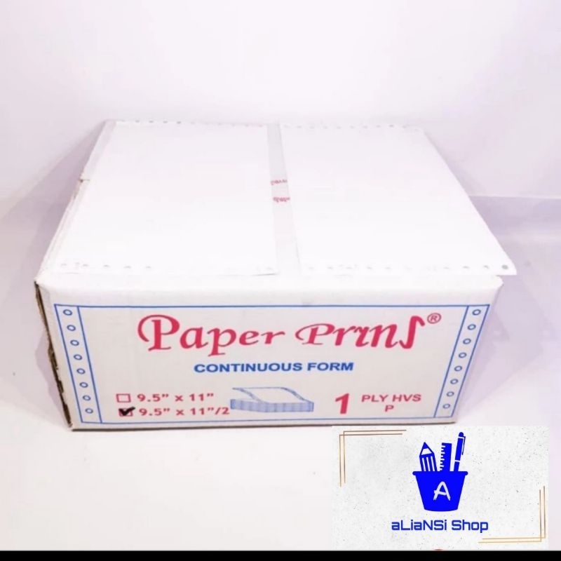 

Continuous Form 9,5" x 11"/2 (1 PLY) bagi 2 - merk PAPERPRYNS