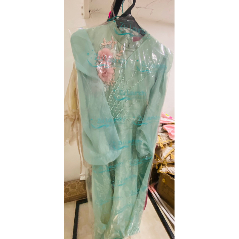 PL gamis organza brokat tempel handmade