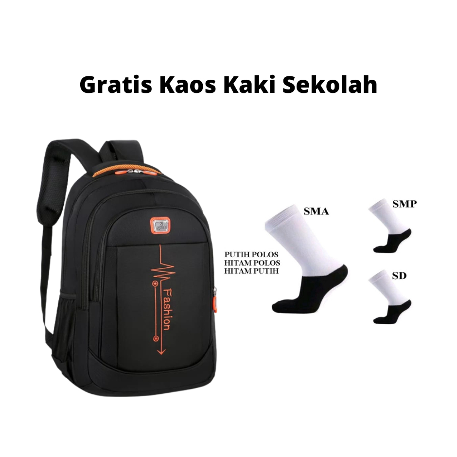 Tas sekolah anak laki laki tas anak sd smp sma tas ransel anak Backpack Fashion Geratis kaos kaki