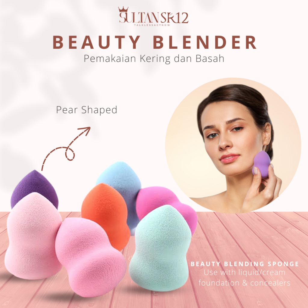 Beauty Blender Busa Make Up Pemakaian Kering dan Basah