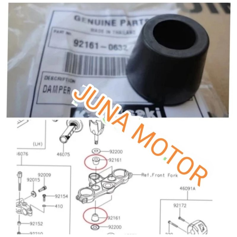 karet peredam raiser stang peninggi stang KLX bf dan dtracker 150 klx S L G original