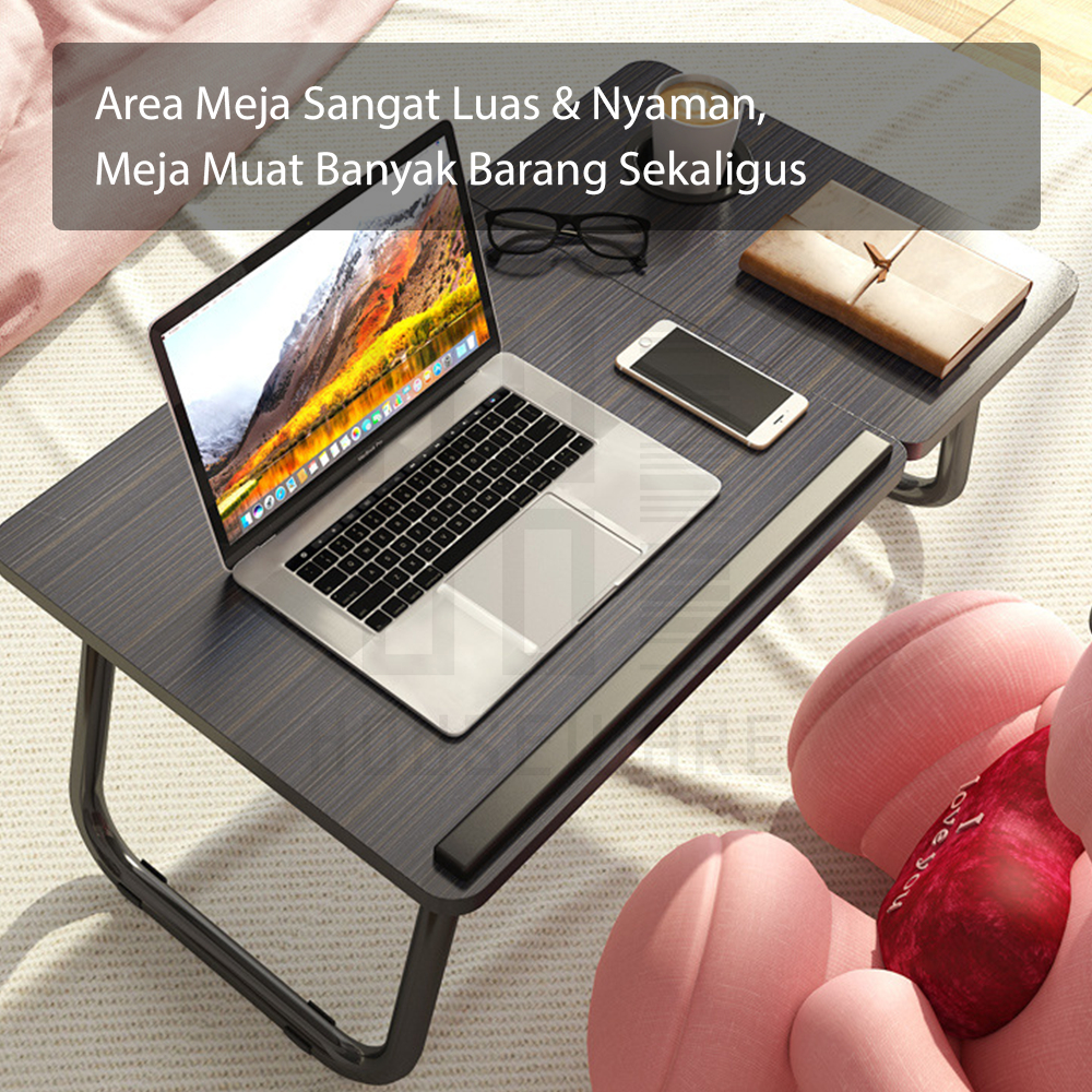 Meja Laptop Lipat Foldable Desk Zoomer Belajar Serbaguna HUGO