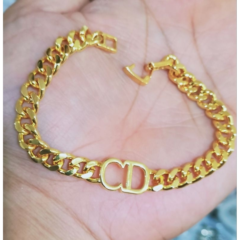 Gelang tangan rantai CD UK18CM warna 24k