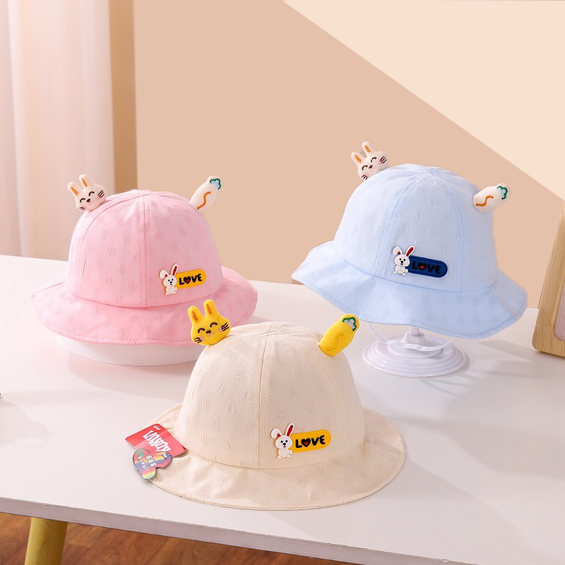 8-20bulan Topi Bucket Anak Perempuan Model Pattern Rabbitlove