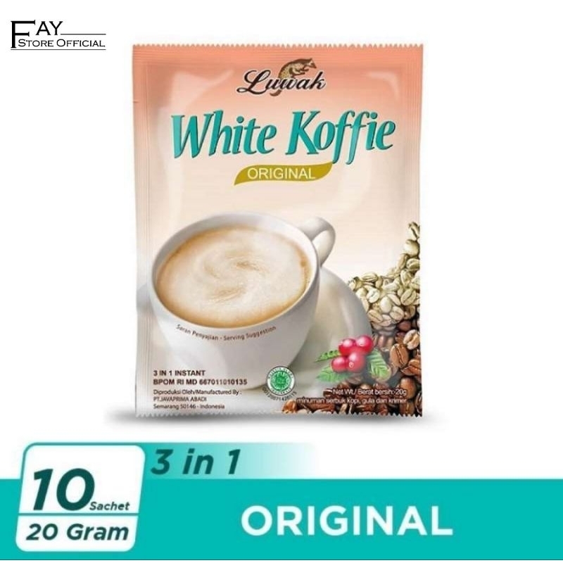 

Kopi Luwak white Coffe original 20g RENCENG ( ISI 10)