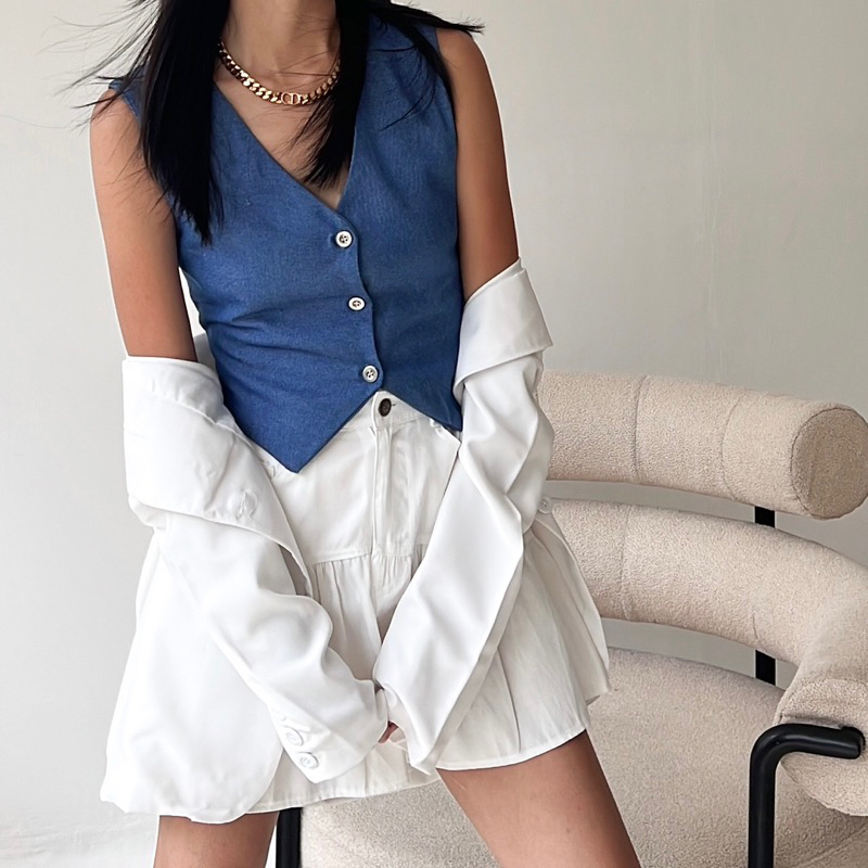 Samantha crop vest | Aesthete yourlife