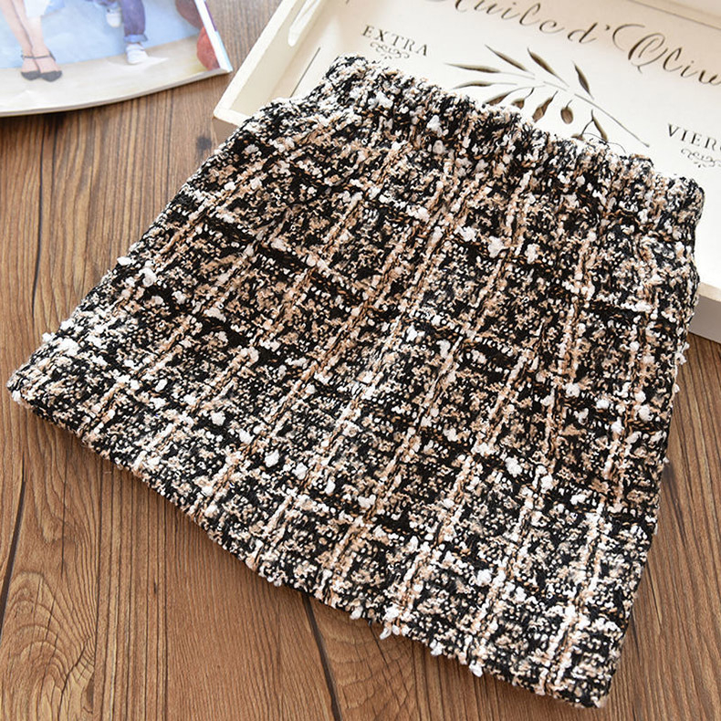 Rok Mini Anak Perempuan Premium Tweed Korea