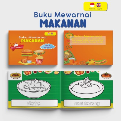 BUKU GAMBAR MEWARNAI ANAK PAUD TK SD MAINAN ANAK HEWAN SAYUR BUAH TRANSPORTASI FULLCOLOUR