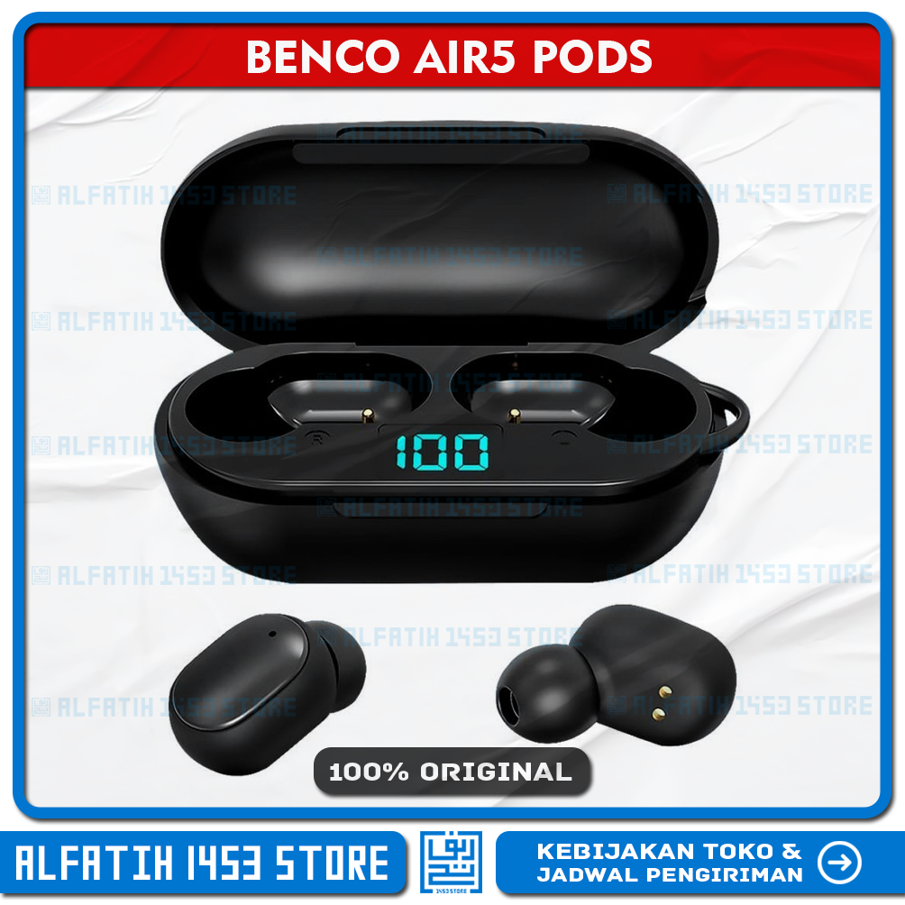 BENCO Air5 Pods TWS Earphone Wireless Earbuds Digital Display BT 5.0