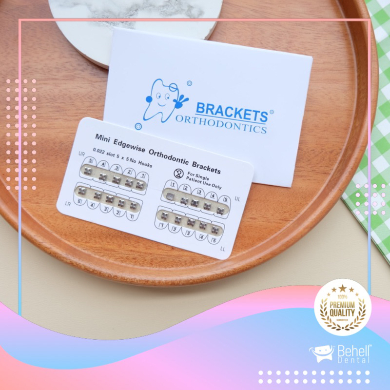 BRACKET BEHEL AMPLOP BIRU • Permanen ORTHODONTICS BRACES KAWAT GIGI FANCY EDGEWISE 0.22 NO HOOK MINI - Kawat Dental Metal