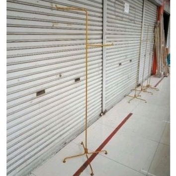 gantungan gawangan baju 2 sisi gold stend 150cm
