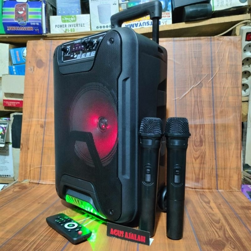 Cuci gudang speaker bluetooth wireless karaoke mic ///speaker fleco f8606 x bass speaker bluetooth k