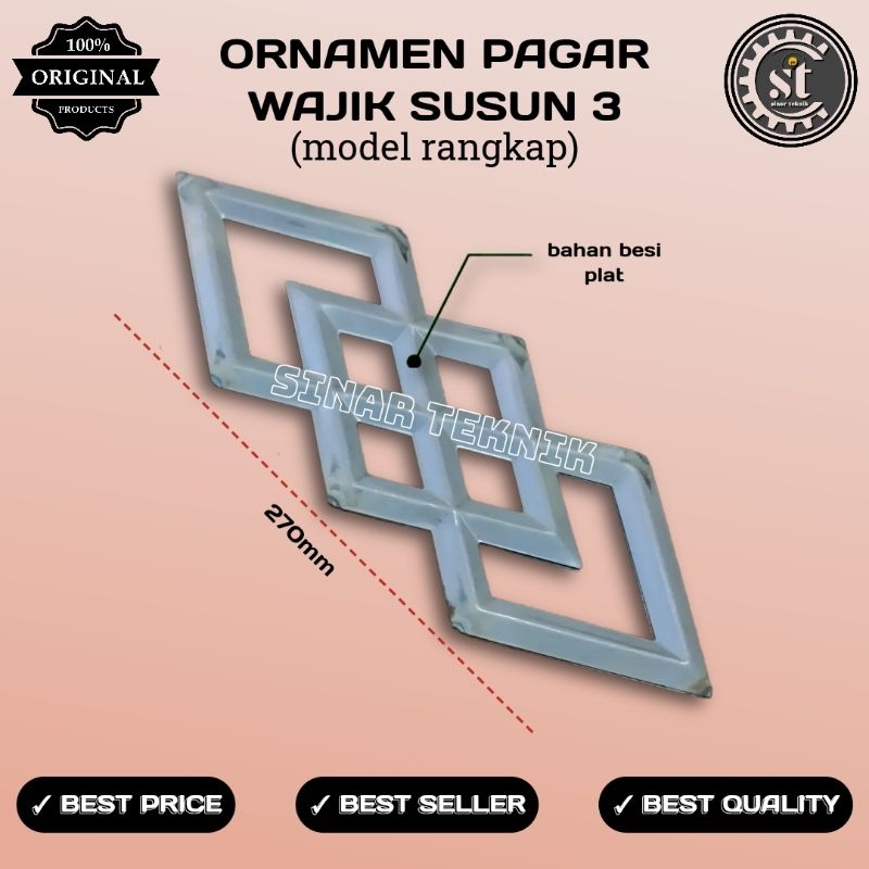 Ornamen pintu ornamen pagar ornamen pintu pagar ornamen wajik susun 3