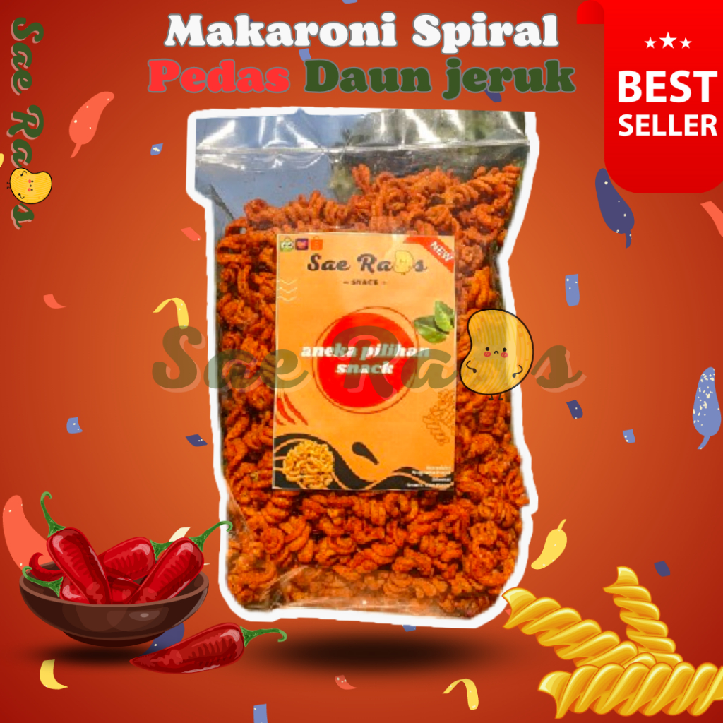 

MAKARONI SPIRAL pedas daun jeruk 250 gram gratis ongkir