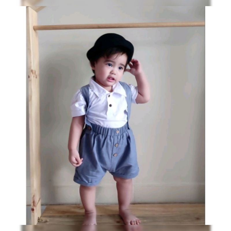 CELANA ANAK LAKI LAKI SUSPENDER PREMIUM LINEN