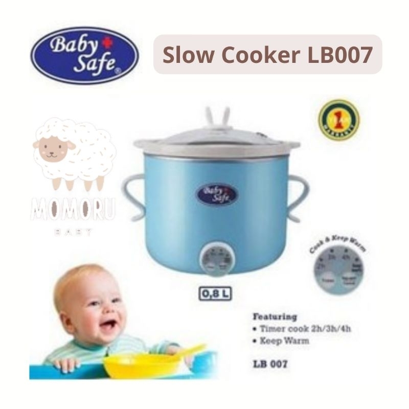 Baby Safe Slow Cooker 0.8L LB007 Alat Memasak Mpasi