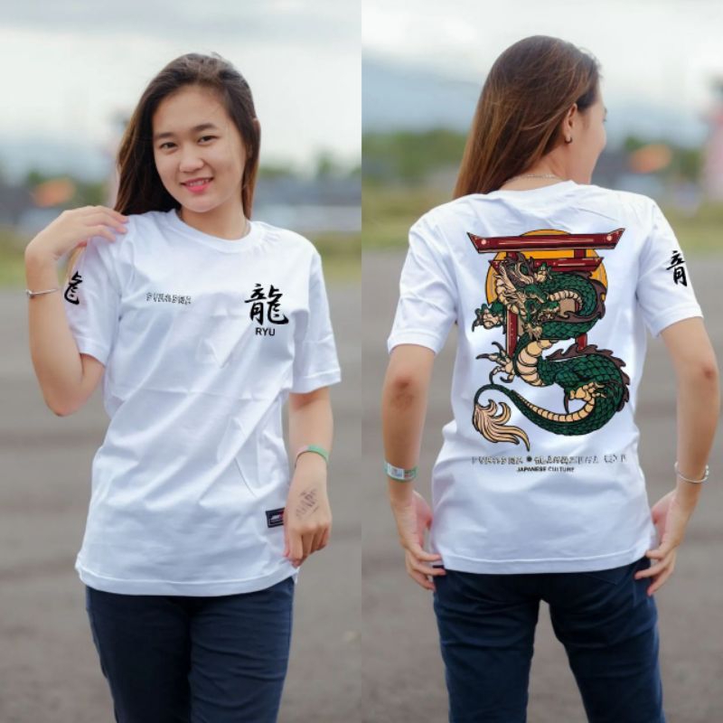 KAOS DRAGON JEPANG LENGAN PENDEK - T-shirt Distro JPN unisex - Kaos hitam pria lengan panjang
