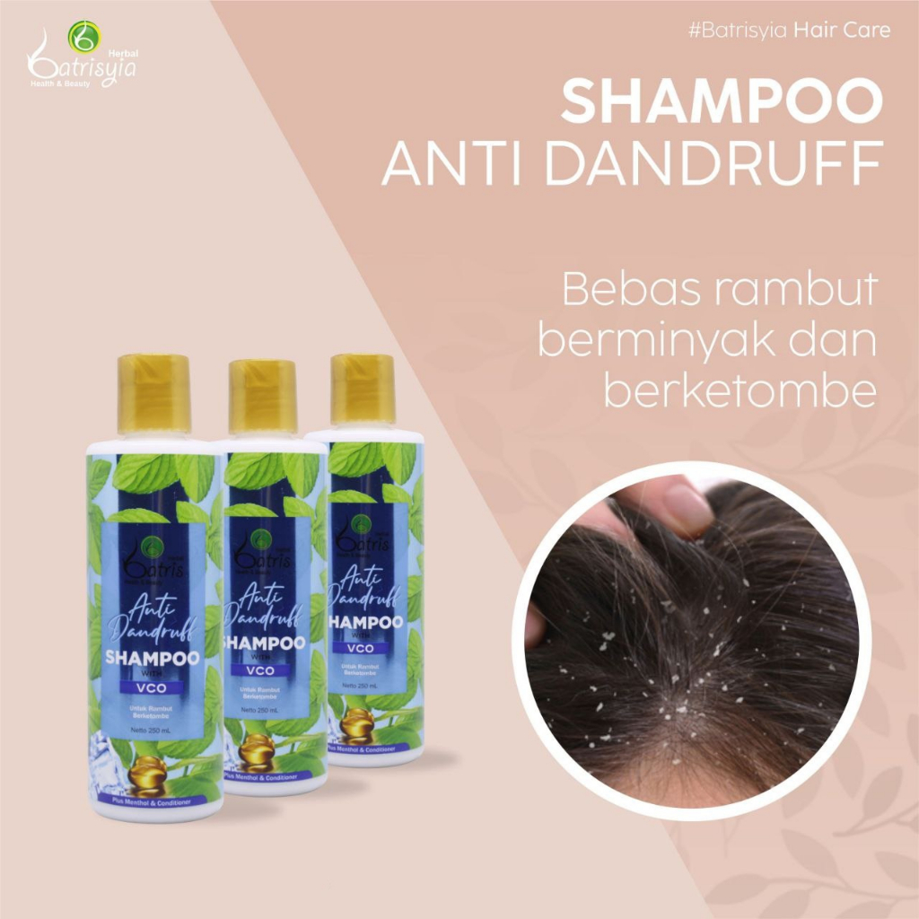 Batrisyia Shampo Anti Dandruff 250ml Shampoo Anti Ketombe