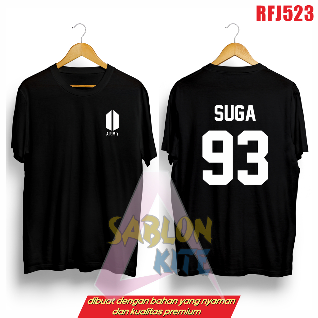 Gratis Fotocard Kaos Kpop Suga Seokjin Taehyung Jimin RM JH JK Angka RFJ523