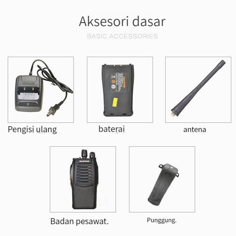 Walkie Talkie  888S Waterproof Portable Walky Talky Jarak Jauh 10km(Max) 2 Way Radio Walkie Talkies HT Handy Talky Radio Set With Charger / Headset Walkie Talkie BaoFeng 888S Waterproof Portable Walky Talky Jarak Jauh 10km(Max) 2 Way Radio Walkie T