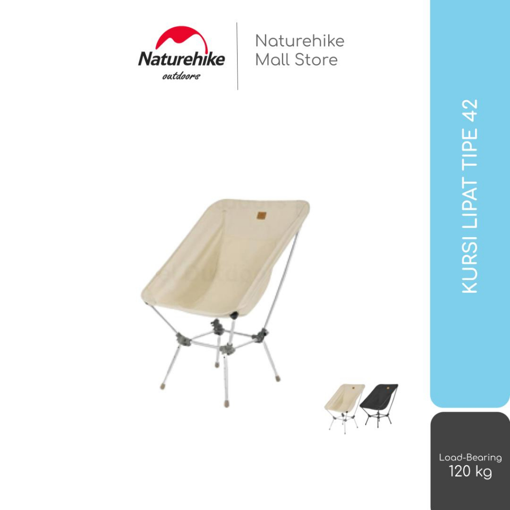KURSI LIPAT ALUMINIUM PORTABLE CAMPING NATUREHIKE CNH22JU034 TIPE 42
