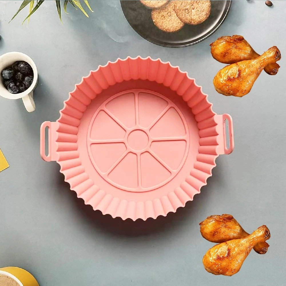 Air Fryer Silicone Pot Alas Loyang Air Fryer Silikon Anti Lengket Tahan Minyak Uk 16 18 21