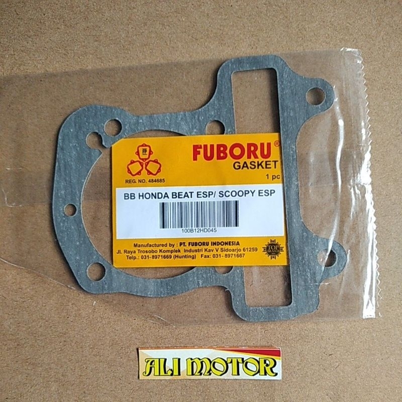 Packing gasket cylinder blok boring bawah ( KERTAS ) beat esp scoopy esp ori FUBORU